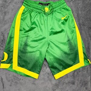 Nike Oregon Ducks Basketball Shorts Green Yellow‎ Mens Size S